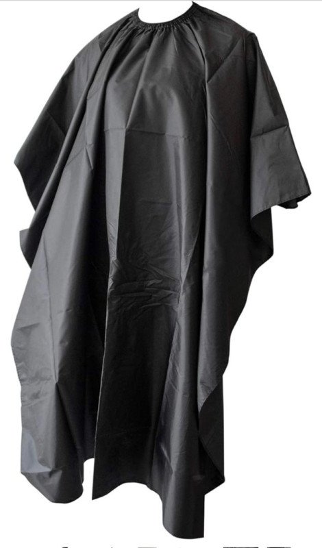 Robe de cape Tablier de coiffure imperméable Noir